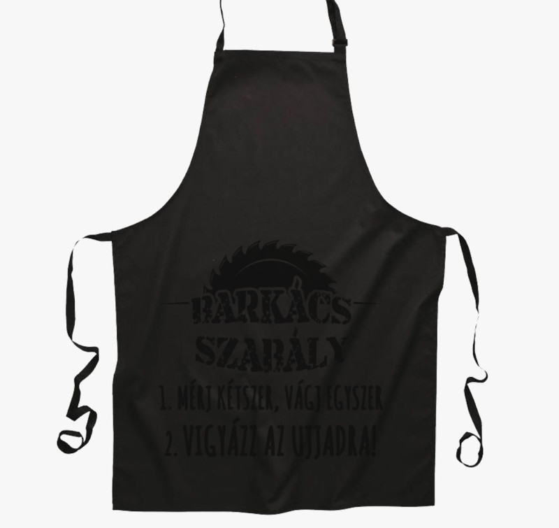 Barkács szabály kötény — Fekete