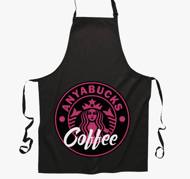 Anya Bucks coffee kötény — Fekete