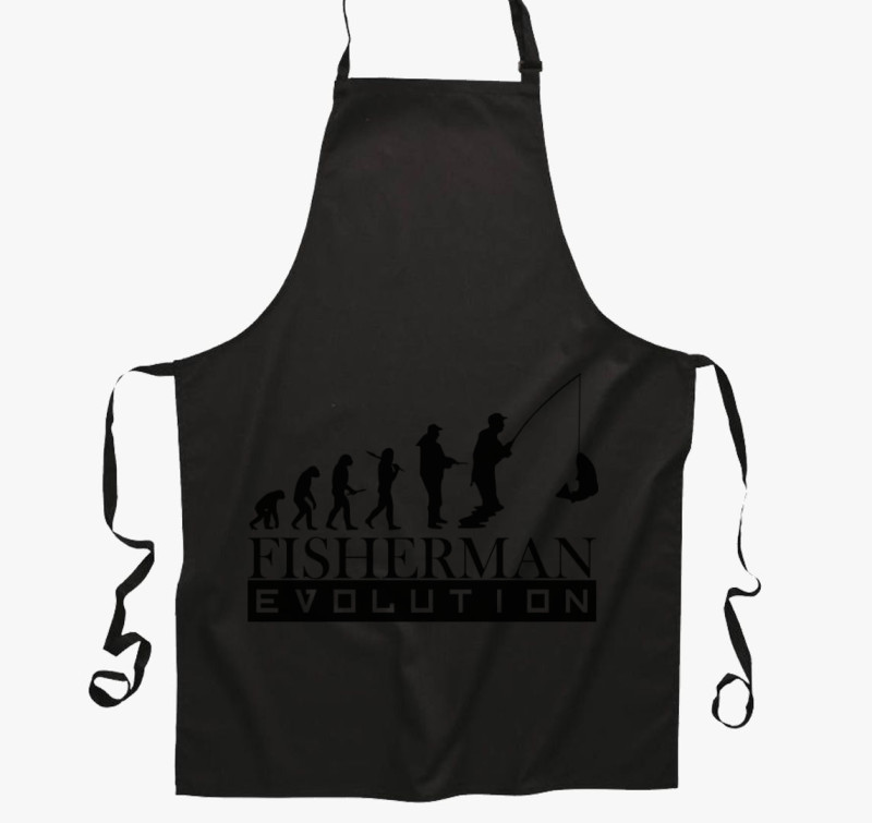 Fisherman evolution kötény — Fekete