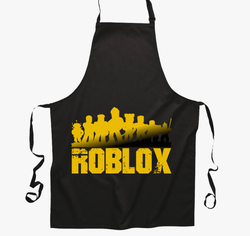 Roblox feliratos kötény — Fekete