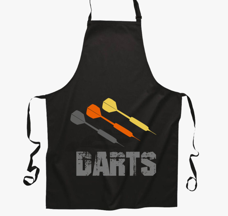 Darts mintás kötény — Fekete