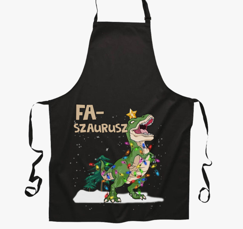 Fa-szaurusz kötény — Fekete