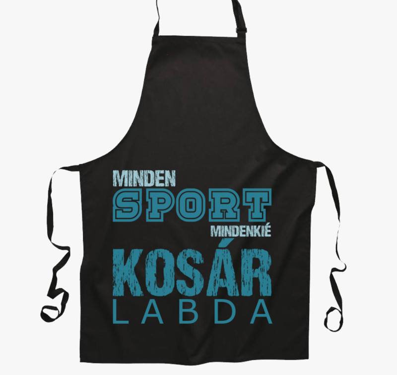 Minden sport kosárlabda kötény — Fekete