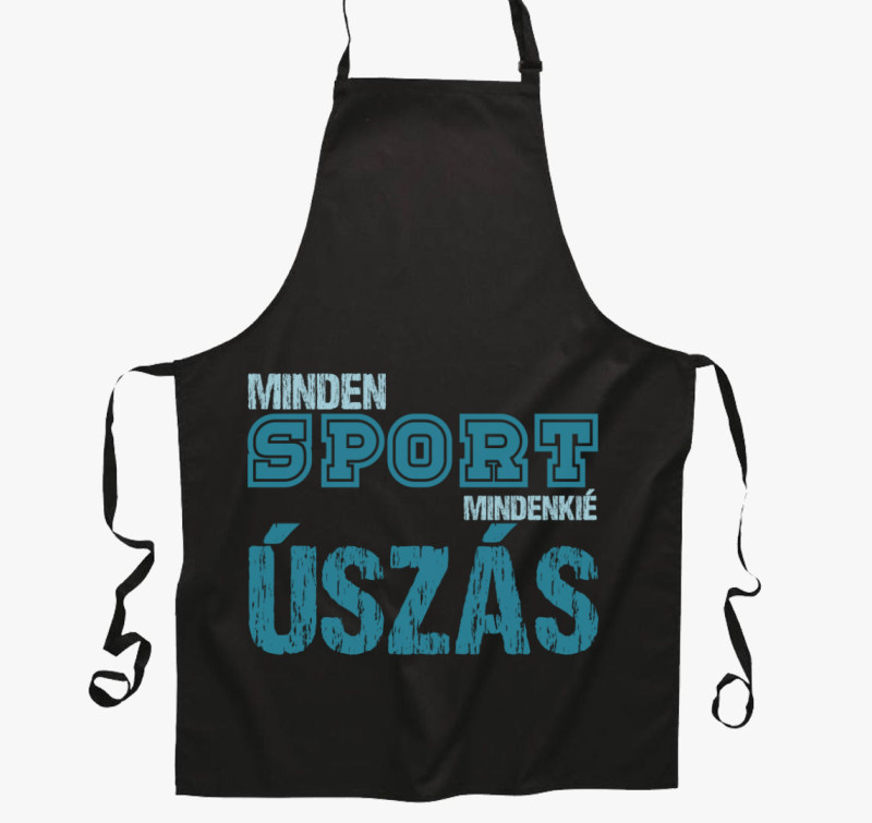 Minden sport úszás kötény — Fekete