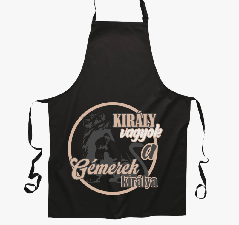 Király vagyok gamer kötény — Fekete