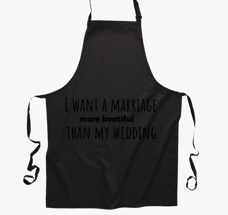 Marriage kötény — Fekete