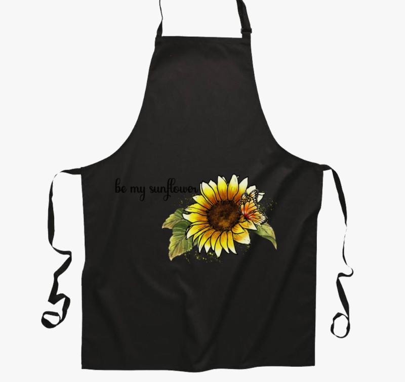 Be my sunflower kötény — Fekete