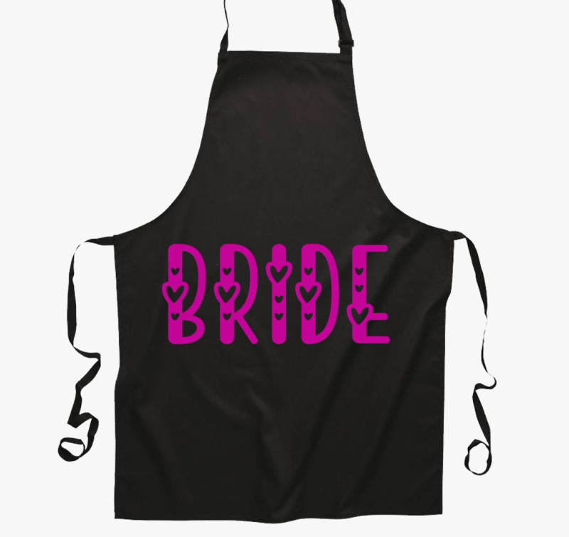 Bride pink kötény — Fekete