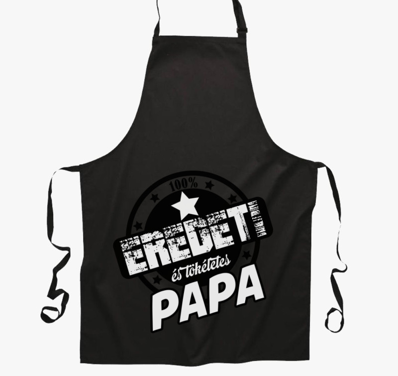 Papa tökéletes kötény — Fekete
