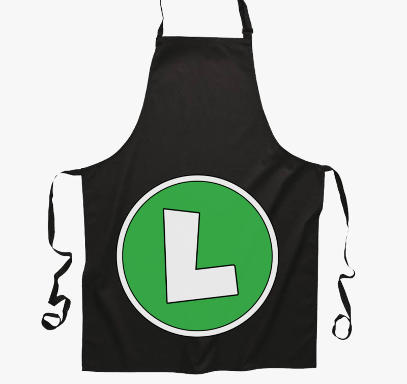 Luigi Monogram kötény — Fekete