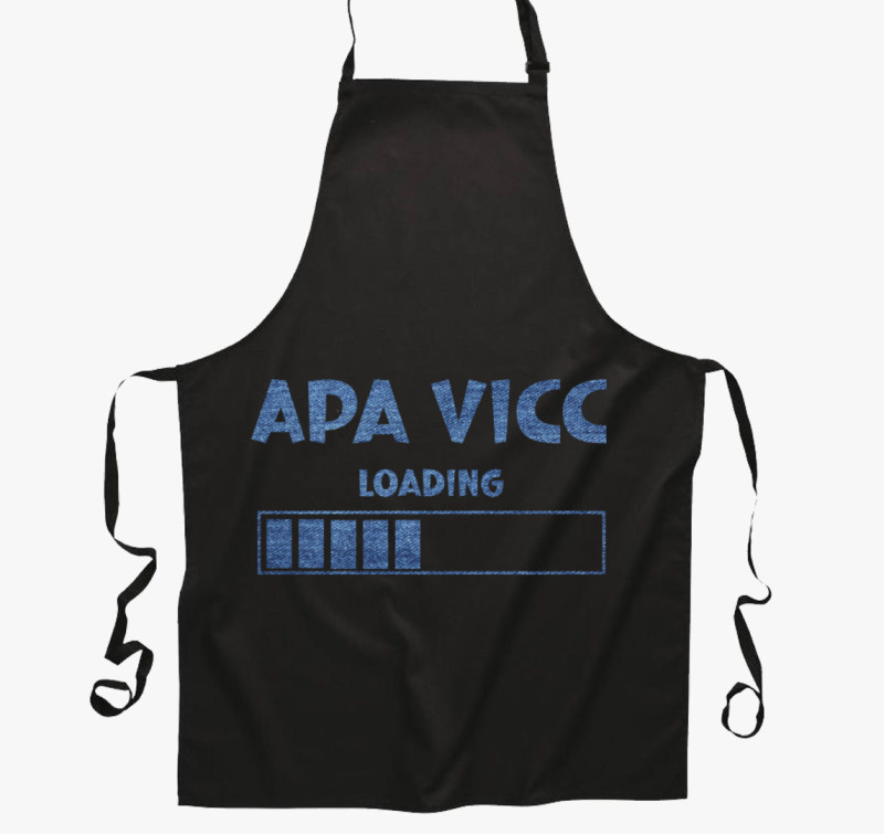 Apa vicc farmer kötény — Fekete