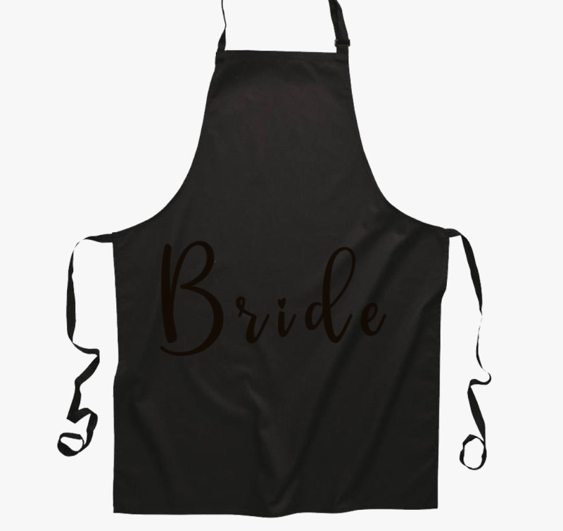 Bride szivecske kötény — Fekete