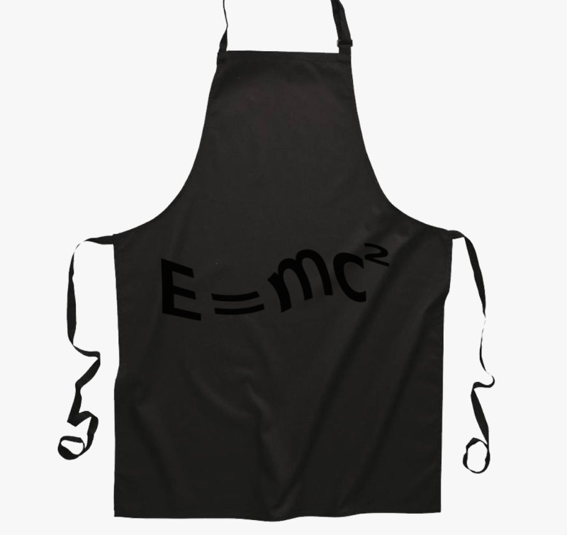 E=mc² kötény — Fekete