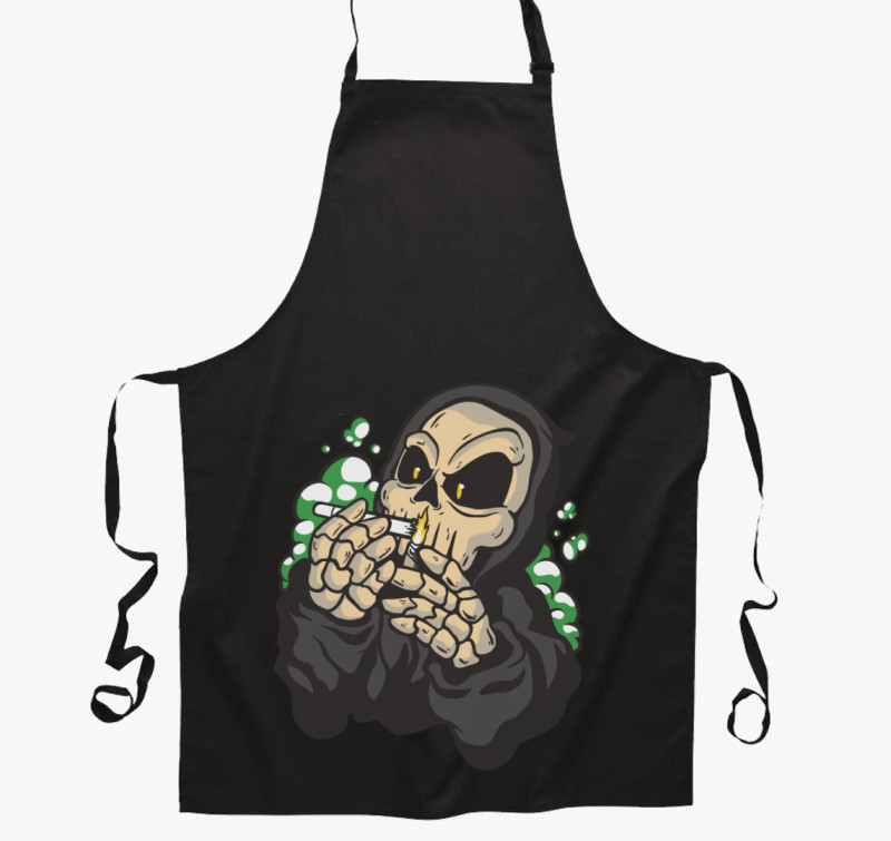 The bong reaper kötény — Fekete
