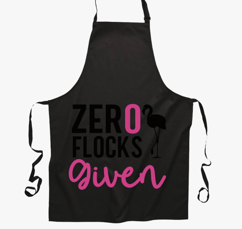 Flamingo zero flocks kötény — Fekete