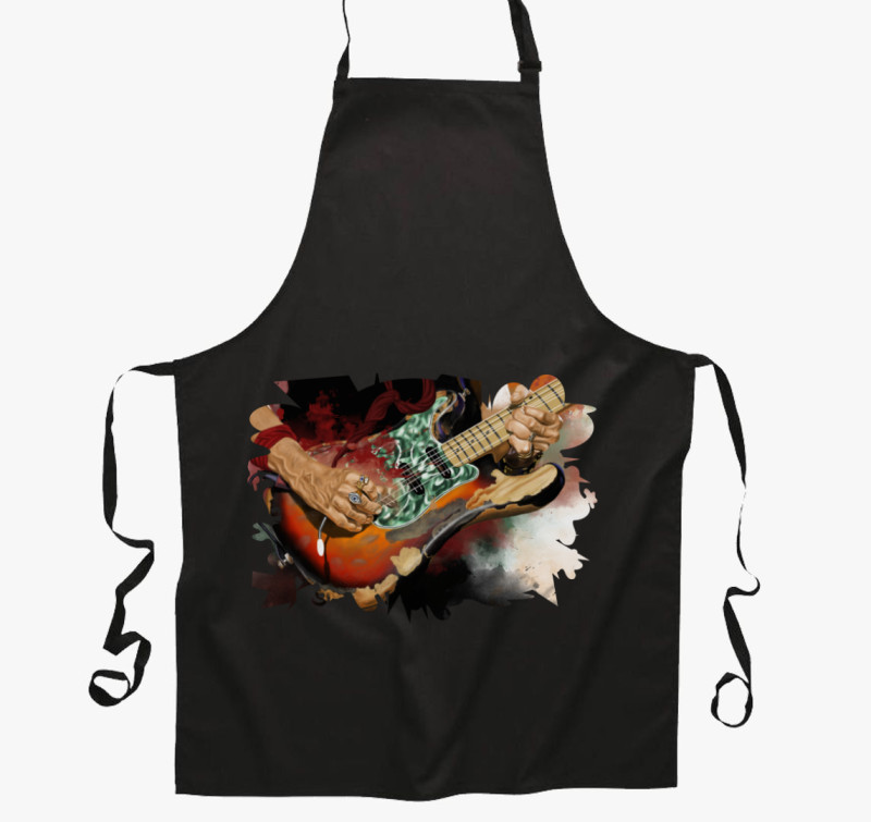 Joe Perry gitár kötény — Fekete