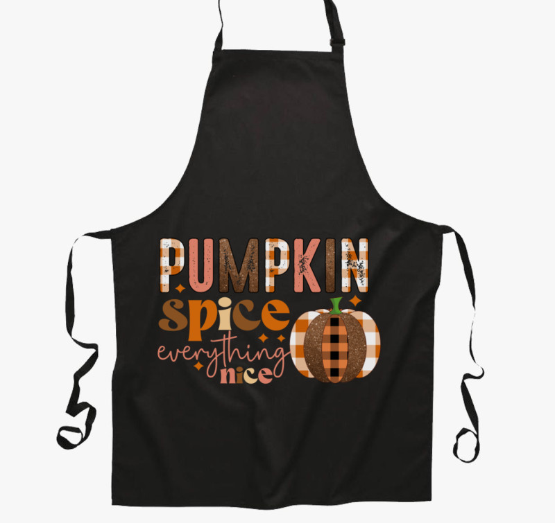 Pumpkin spice nice kötény — Fekete