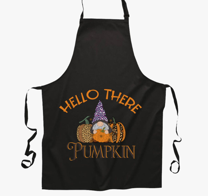 Hello there pumpkin kötény — Fekete