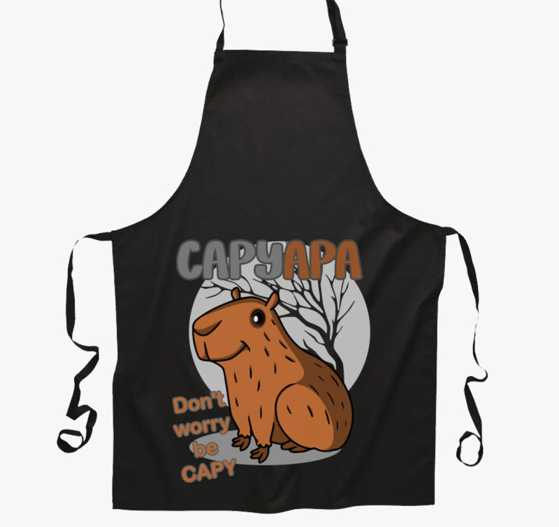 CapyApa kötény — Fekete