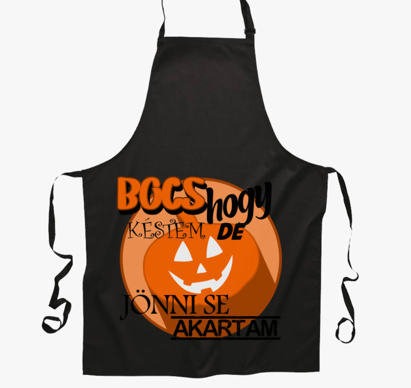 Halloween bocs kötény — Fekete