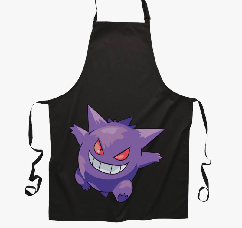Gengar pokemon kötény — Fekete