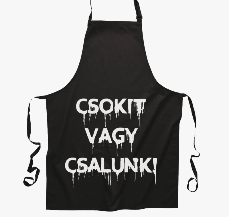 Csokit v csalunk kötény — Fekete