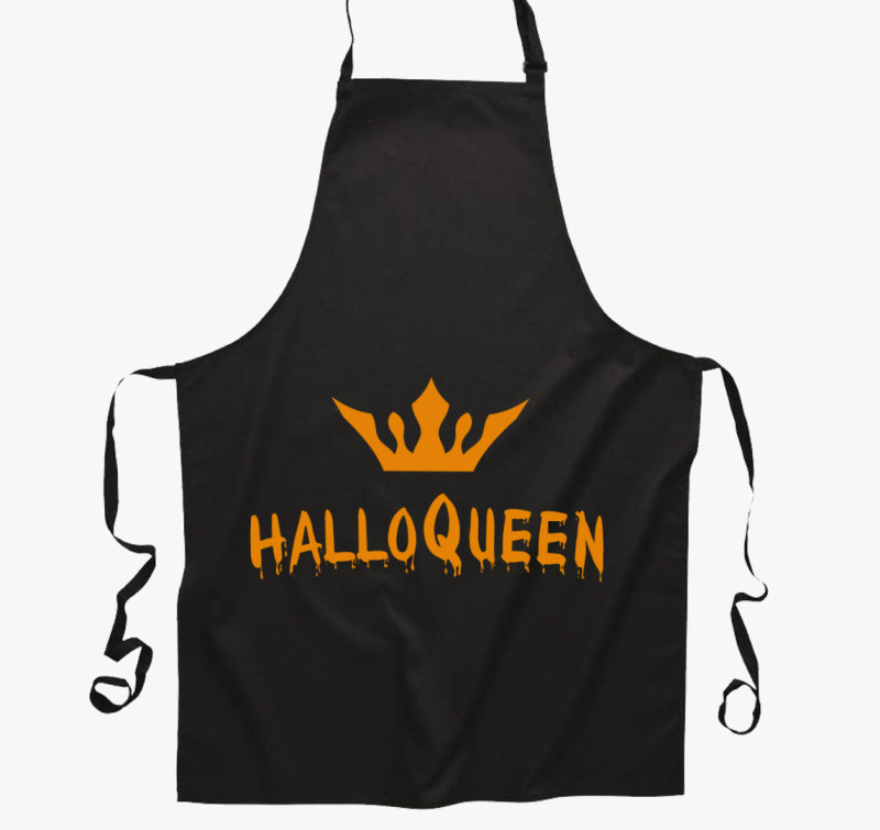 HalloQueen narancssárga  kötény — Fekete