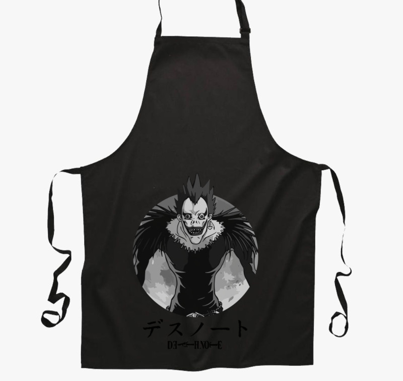 Death Note feliratos kötény — Fekete