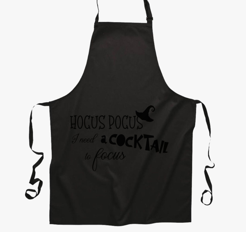 Hocus Pocus cocktail kötény — Fekete