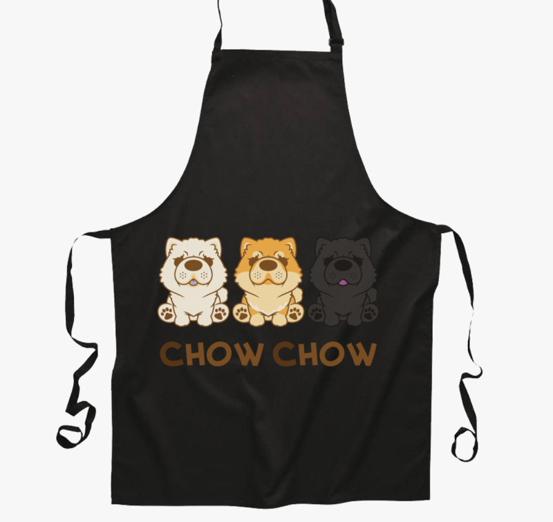 Chow Chow kötény — Fekete