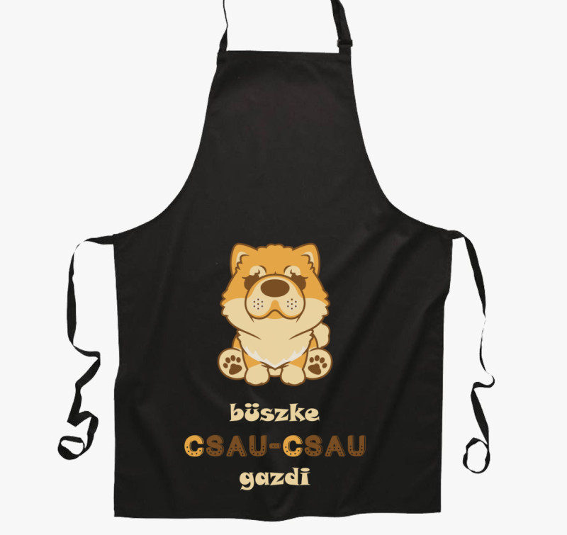 Vöröses csaucsau kötény — Fekete