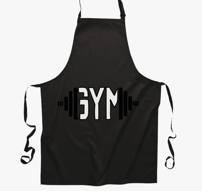 Gym feliratú kötény — Fekete