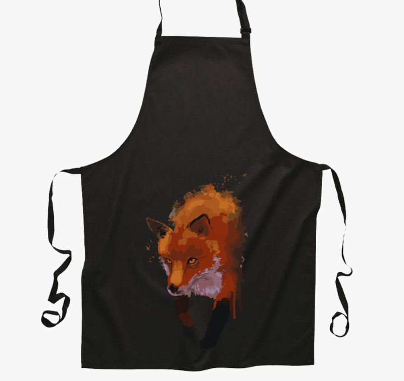 Fox fresco kötény — Fekete