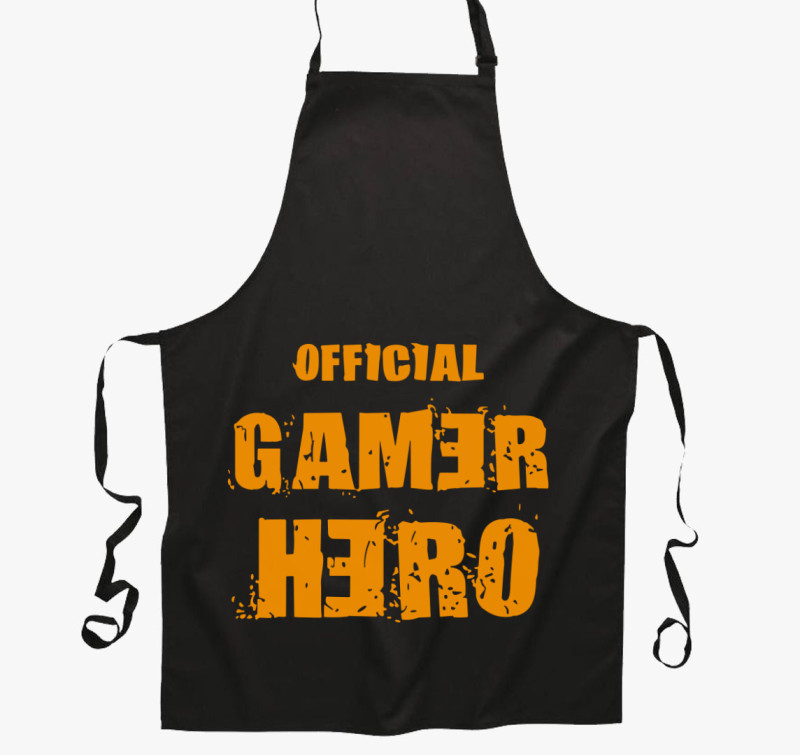 Official Gamer Hero kötény — Fekete