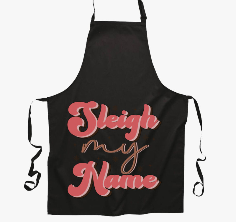 Sleigh my name kötény — Fekete