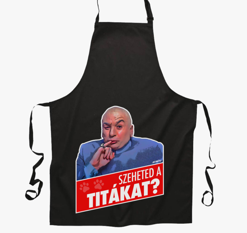 Austin Powers - Dr Genya - Tita kötény — Fekete