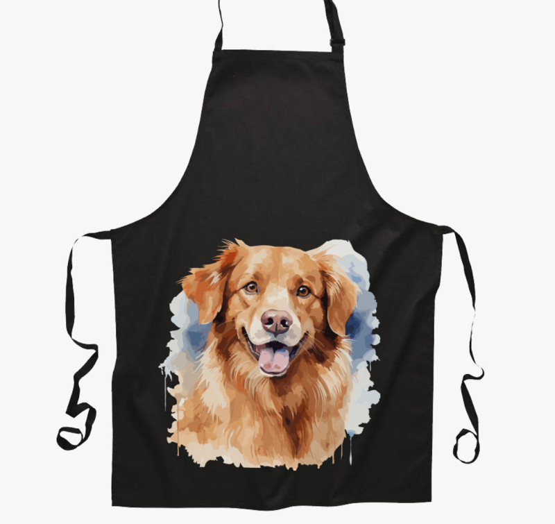 Golden retriever kötény — Fekete