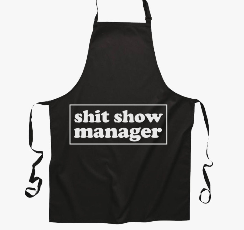 Shit show manager kötény — Fekete