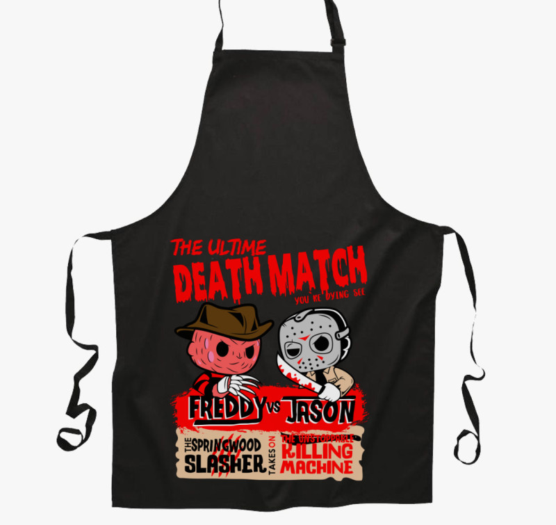 Freddy vs Jason kötény — Fekete