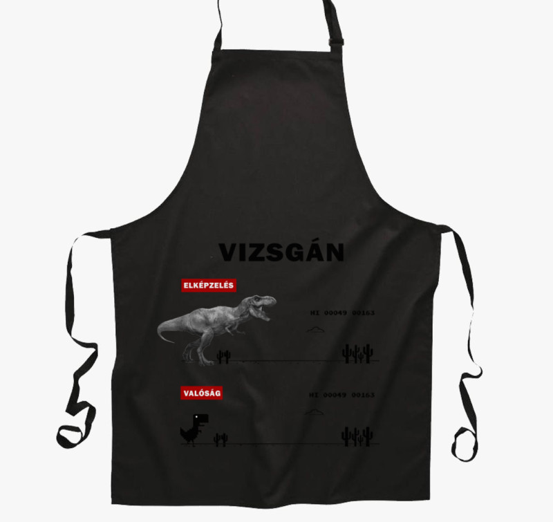 Vizsga kötény — Fekete