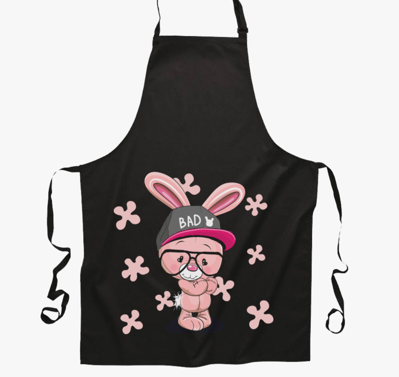 Bad Bunny kötény — Fekete