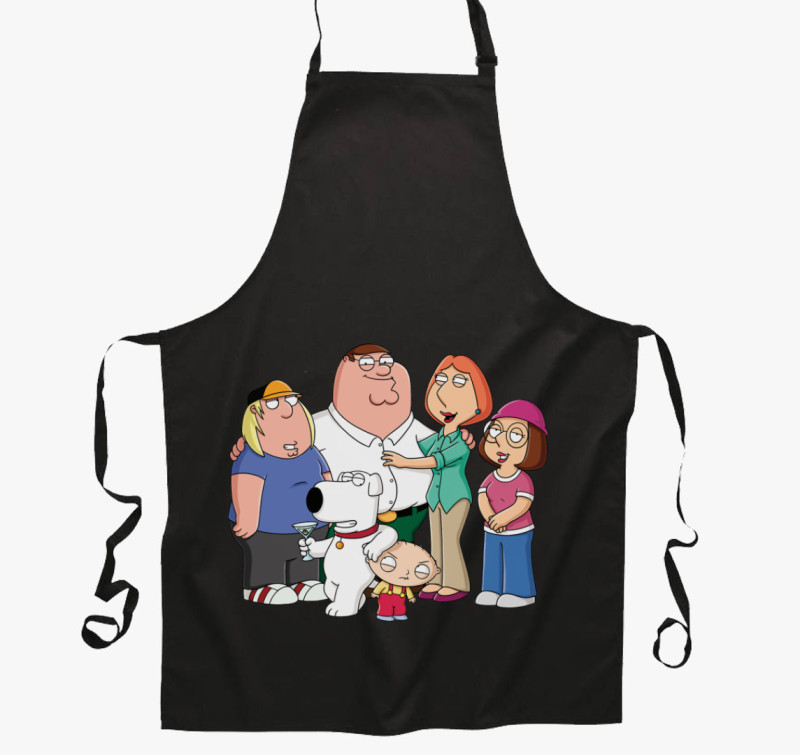 Family Guy - a Griffin család kötény — Fekete