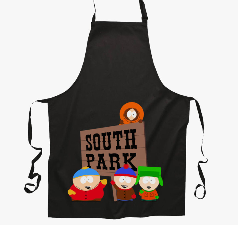 South Park 2 kötény — Fekete