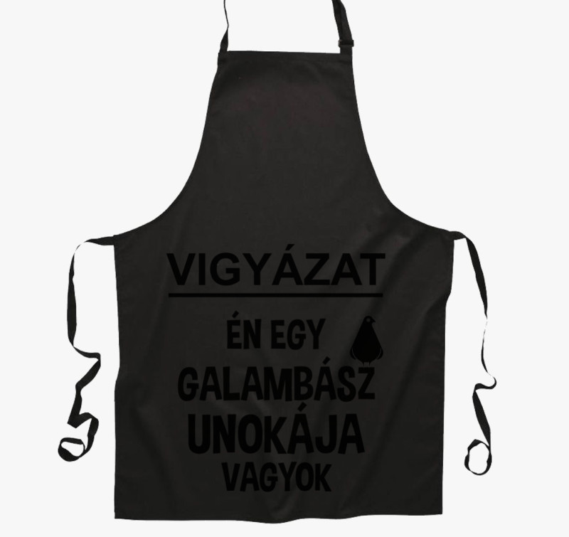 Galambász unoka kötény — Fekete