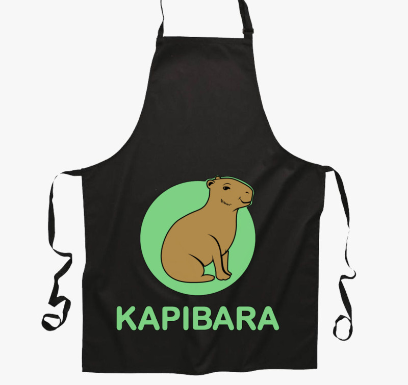 Kapibara kötény — Fekete