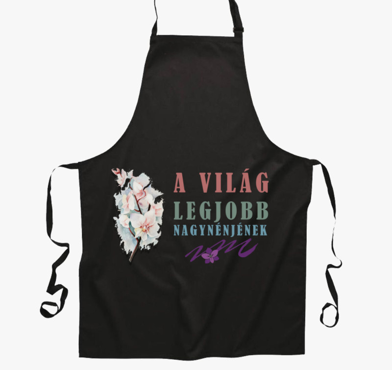 A világ legjobb nagynénje kötény — Fekete