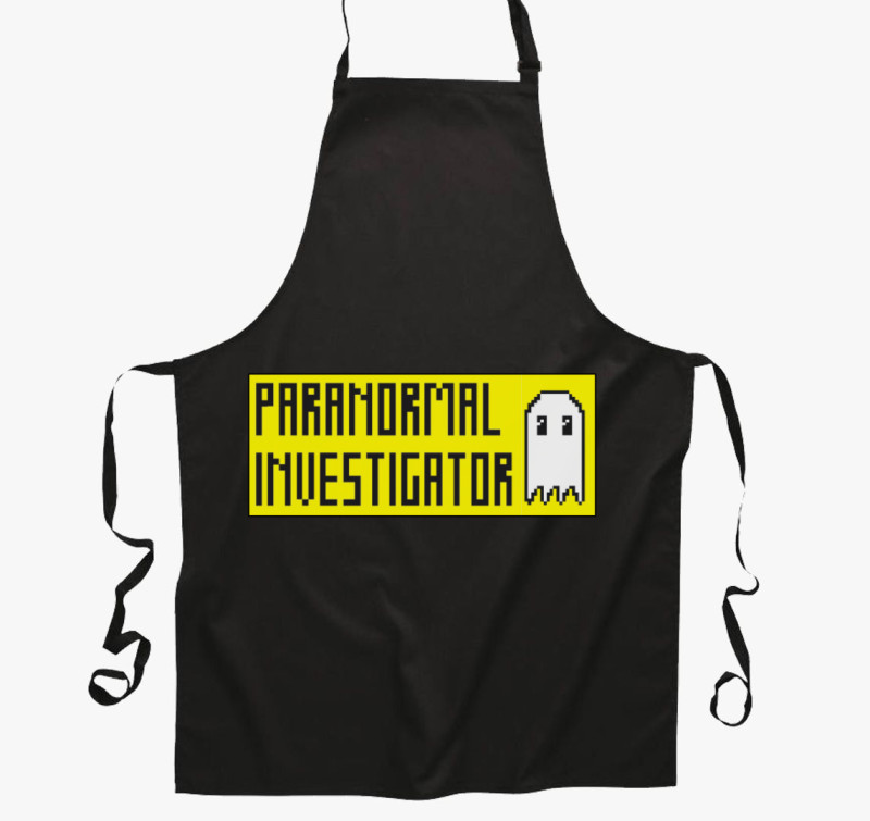 Paranormal Investigator kötény — Fekete