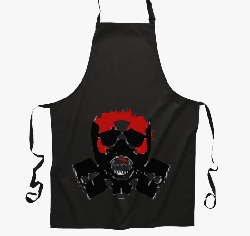 Gasmask kötény — Fekete