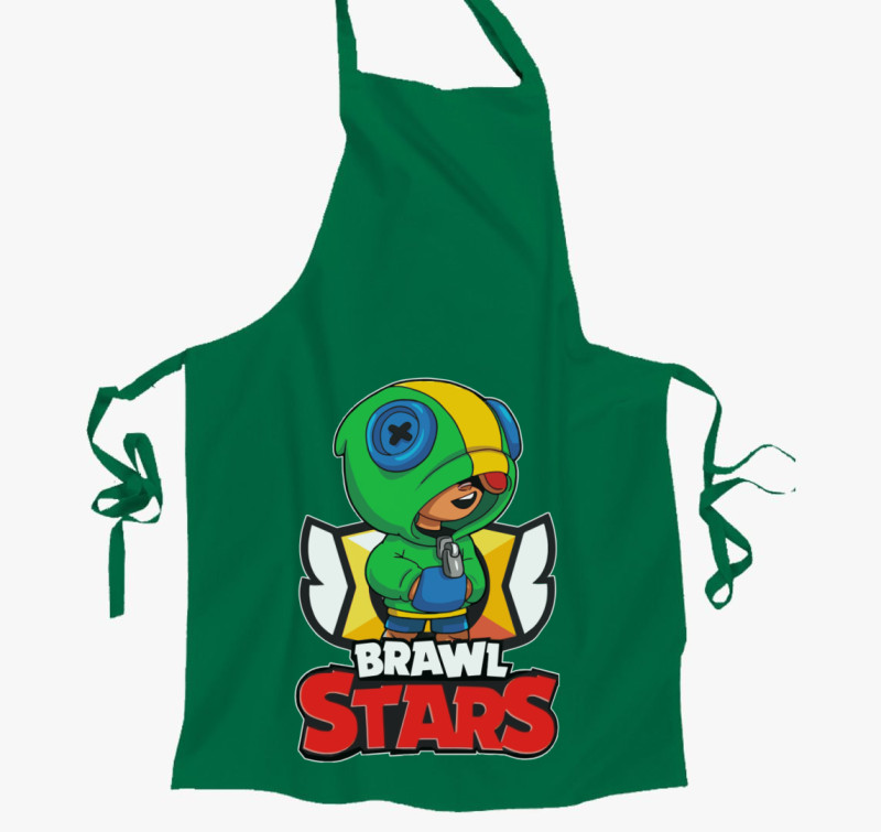 Brawl Stars - Leon kötény — Kelly zöld