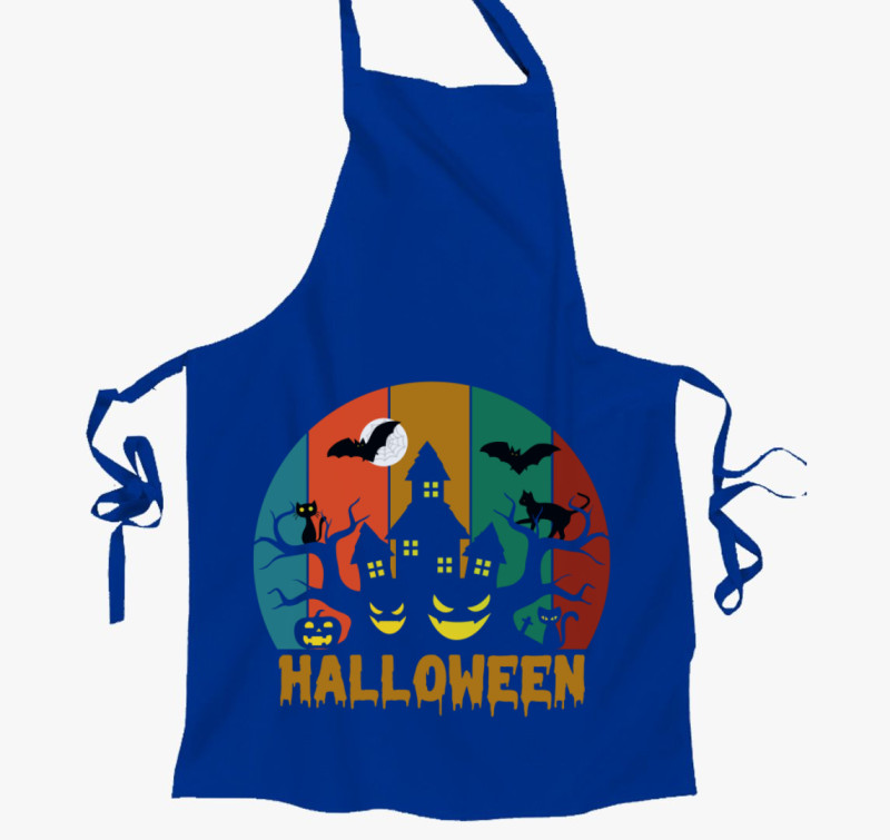 Halloweeni éjszaka kötény — Királykék